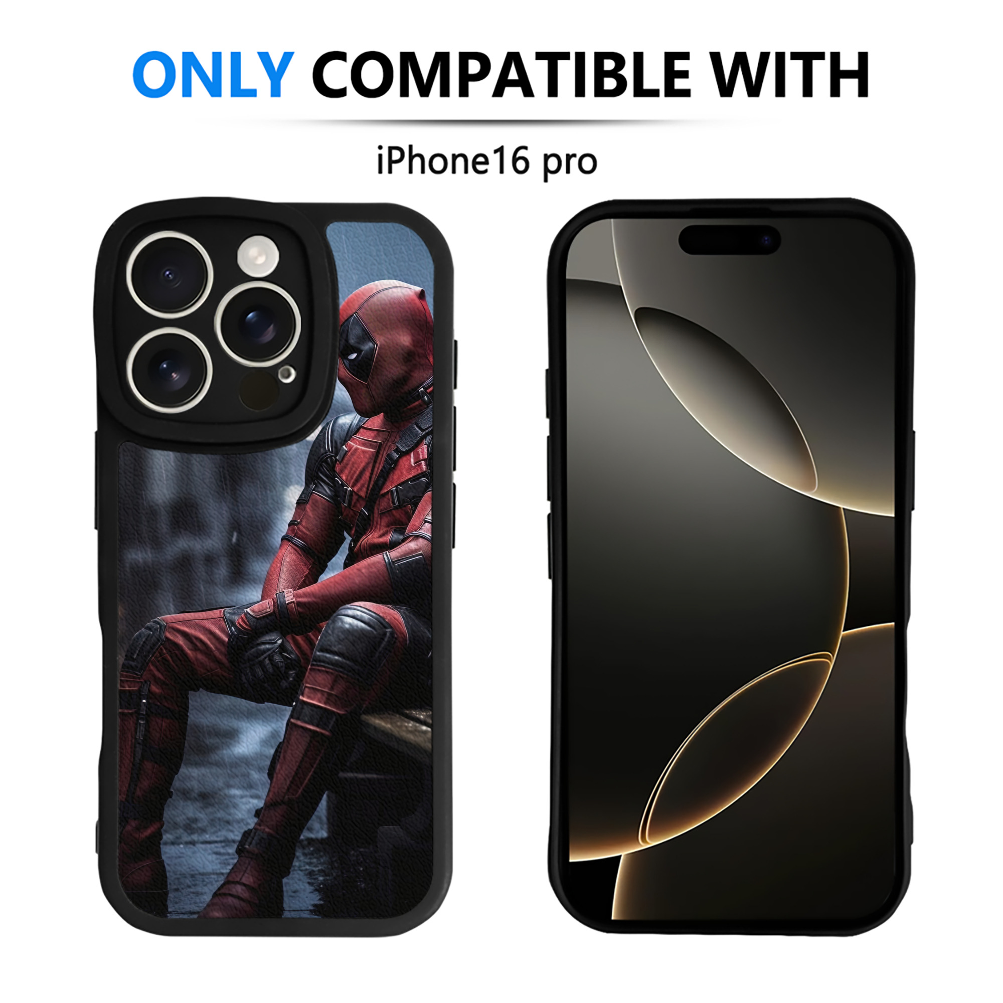 （画像用） Deadpool デッドプール 【iPhone 16シリーズ対応】シリコンスマホケース（レザー調） 材質：シリコン
